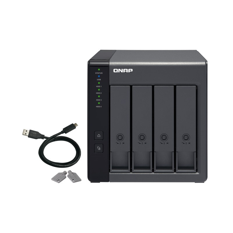 QNAP TR-004 rozširovacia jednotka pre PC alebo QNAP NAS (4x SATA / 1 x USB 3.0 typu C)