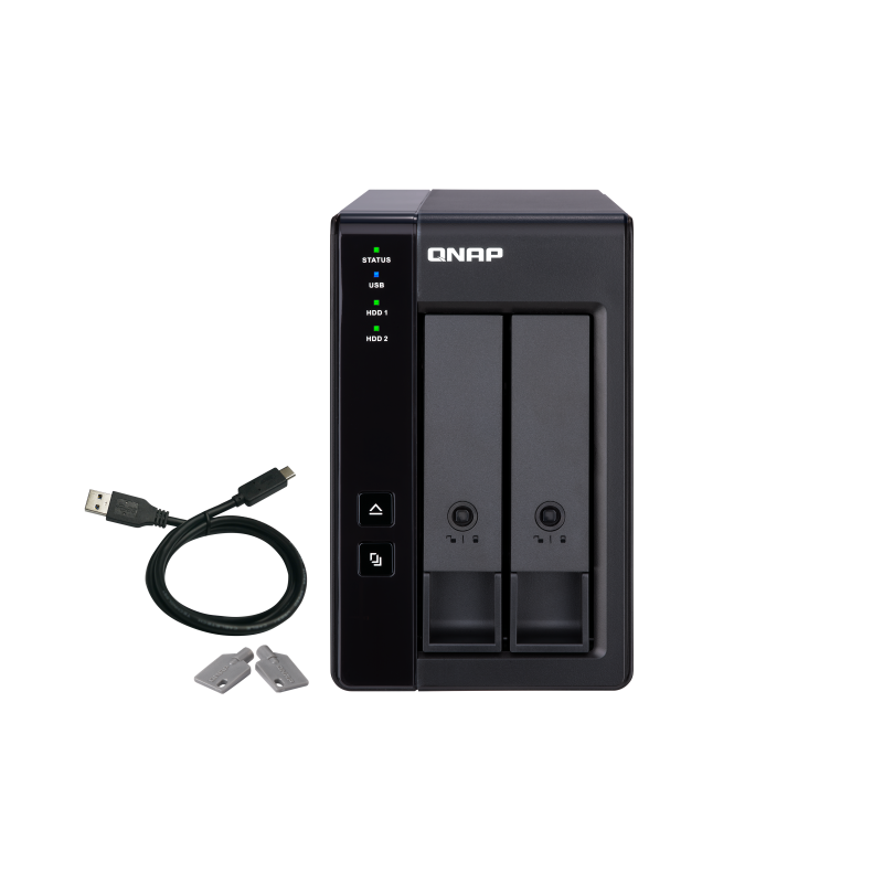 QNAP TR-002 rozširovacia jednotka pre PC alebo QNAP NAS (2x SATA / 1x USB 3.1 typu C - Gen 2)