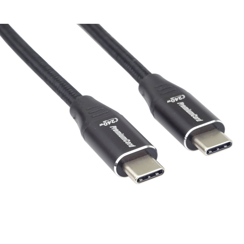 PremiumCord Kabel USB-C M/M, 240 W 480 MBps, 1m