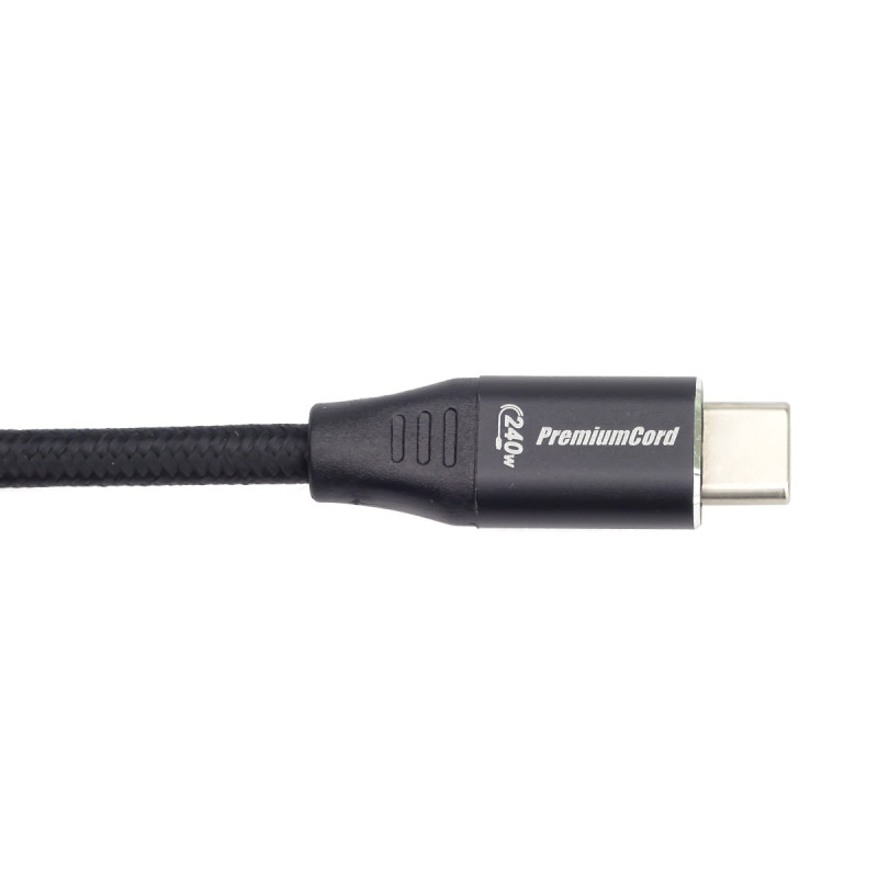 PremiumCord Kabel USB-C M/M, 240 W 480 MBps, 1m
