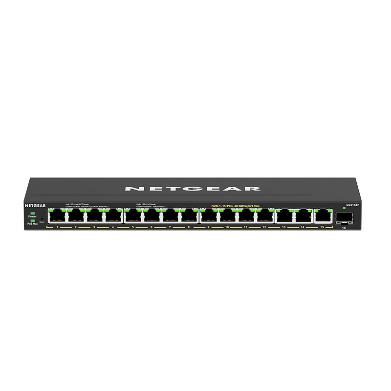 NETGEAR 16PT GE PLUS SWCH W/POE+