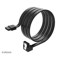 AKASA - Proslim SATA kábel 90° - 100 cm