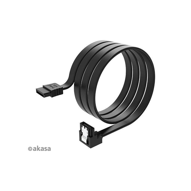 AKASA - Proslim SATA kábel 90° - 100 cm