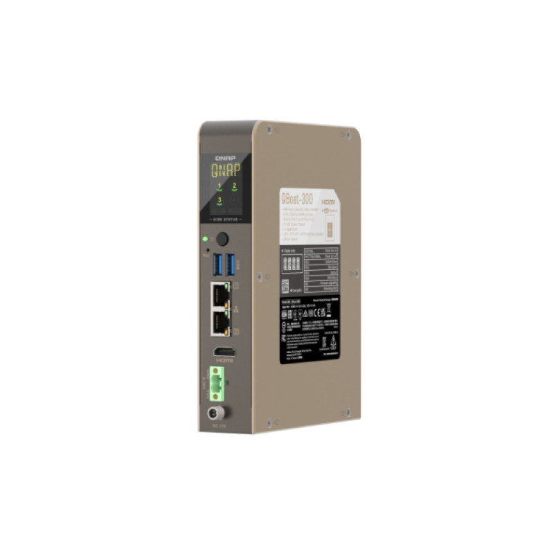 QNAP QBoat-300 (priemyselný NAS, 4core ARM, 4GB RAM, 3x M.2 slot, 2x 1GbE, 2x USB 3.2, 1x HDMI)