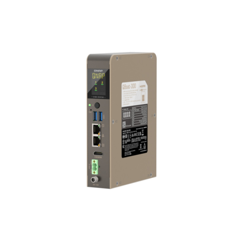 QNAP QBoat-300 (priemyselný NAS, 4core ARM, 4GB RAM, 3x M.2 slot, 2x 1GbE, 2x USB 3.2, 1x HDMI)