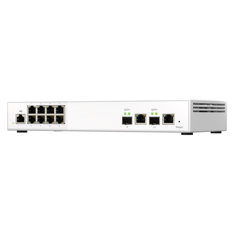 QNAP riadený switch QSW-M2108-2C (8x 2,5GbE RJ45 a 2x kombinované 10GbE SFP+ / RJ-45)