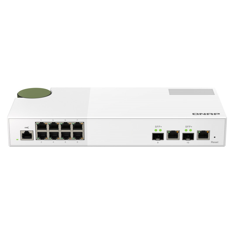 QNAP riadený switch QSW-M2108-2C (8x 2,5GbE RJ45 a 2x kombinované 10GbE SFP+ / RJ-45)