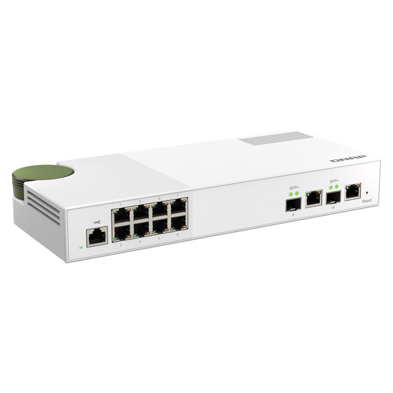 QNAP riadený switch QSW-M2108-2C (8x 2,5GbE RJ45 a 2x kombinované 10GbE SFP+ / RJ-45)