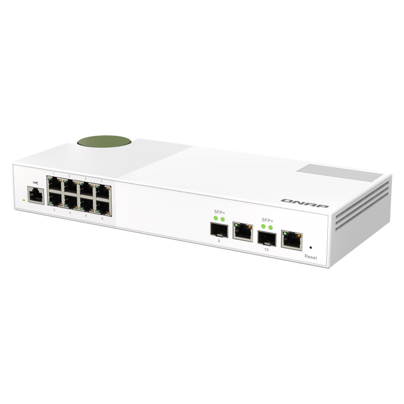 QNAP riadený switch QSW-M2108-2C (8x 2,5GbE RJ45 a 2x kombinované 10GbE SFP+ / RJ-45)