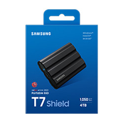 Samsung T7 Shield/4TB/SSD/Externý/2.5''/Čierna/3R