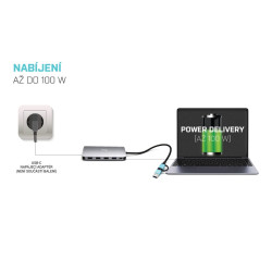 i-tec USB 3.0/USB-C/TB3 3x Display Metal Nano Dock with LAN, PD 100W