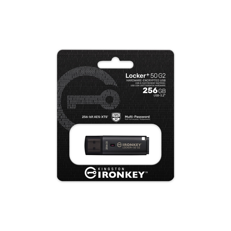 Kingston IronKey Locker+ 50 G2/256GB/USB 3.2 Gen 1 (5Gb/s)/USB-A/Čierna