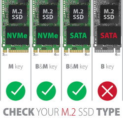 AXAGON EEM2-SB2, USB-C 3.2 Gen 2 - M.2 NVMe & SATA SSD kovový RAW box, bezšróbkový, čierny