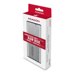 AXAGON EEM2-SB2, USB-C 3.2 Gen 2 - M.2 NVMe & SATA SSD kovový RAW box, bezšróbkový, čierny