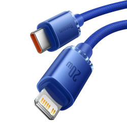 NONAME - Baseus CAJY000203 Crystal Shine Series Dátový Kabel USB-C - Lightning 20W 1,2m Blue