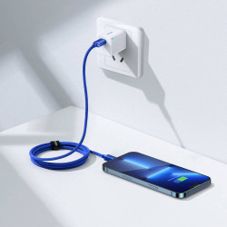 NONAME - Baseus CAJY000203 Crystal Shine Series Dátový Kabel USB-C - Lightning 20W 1,2m Blue