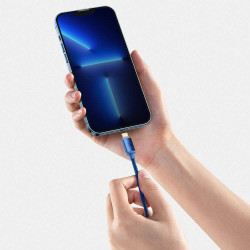 NONAME - Baseus CAJY000203 Crystal Shine Series Dátový Kabel USB-C - Lightning 20W 1,2m Blue