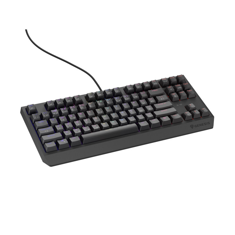 Herná klávesnica Genesis THOR 230/TKL/RGB/Outemu Red/Drôtové USB-A/ CZ- SK layout/Čierna