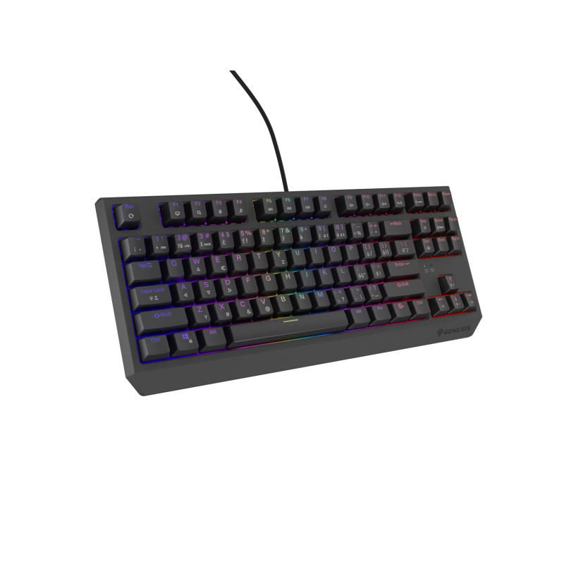 Herná klávesnica Genesis THOR 230/TKL/RGB/Outemu Red/Drôtové USB-A/ CZ- SK layout/Čierna
