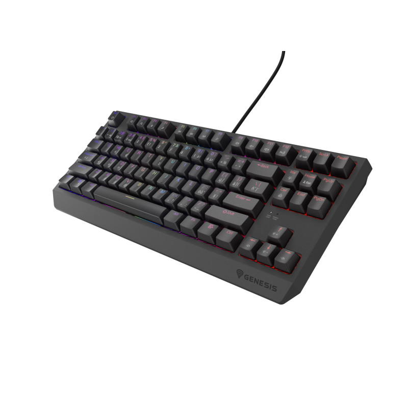 Herná klávesnica Genesis THOR 230/TKL/RGB/Outemu Red/Drôtové USB-A/ CZ- SK layout/Čierna