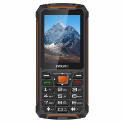 EVOLVEO StrongPhone Z6, IP68 odolný Dual SIM telefón, 2,8'' LCD, 4000mAh, Powerbanka, černo-oranžový