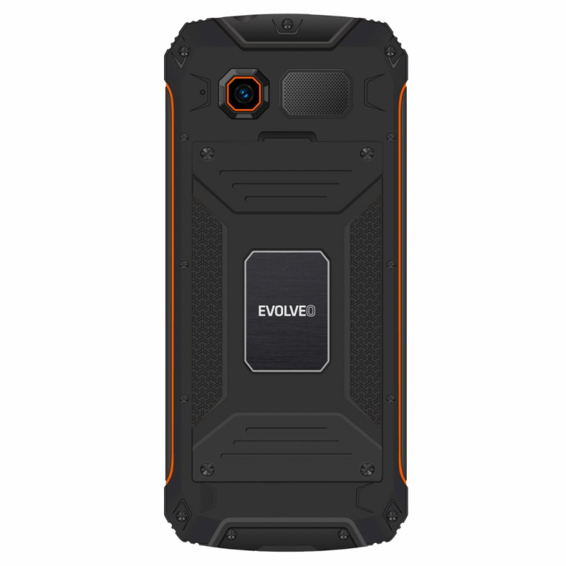 EVOLVEO StrongPhone Z6, IP68 odolný Dual SIM telefón, 2,8'' LCD, 4000mAh, Powerbanka, černo-oranžový