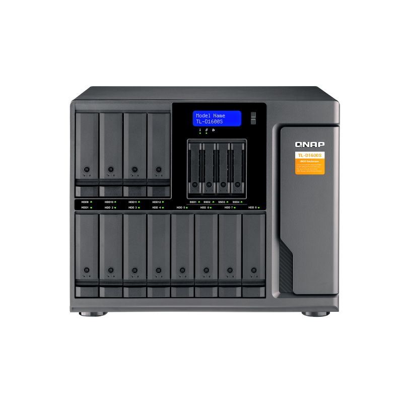 QNAP TL-D1600S - úložná jednotka JBOD SATA (12x SATA + 4x 2,5'' SATA), desktop