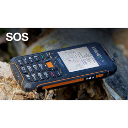 EVOLVEO StrongPhone Z6, IP68 odolný Dual SIM telefón, 2,8'' LCD, 4000mAh, Powerbanka, černo-oranžový