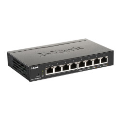 D-Link DGS-1100-08PV2 Smart Switch, 8x 1000Base-T 802.3at PoE, 64W PoE budget, Fanless
