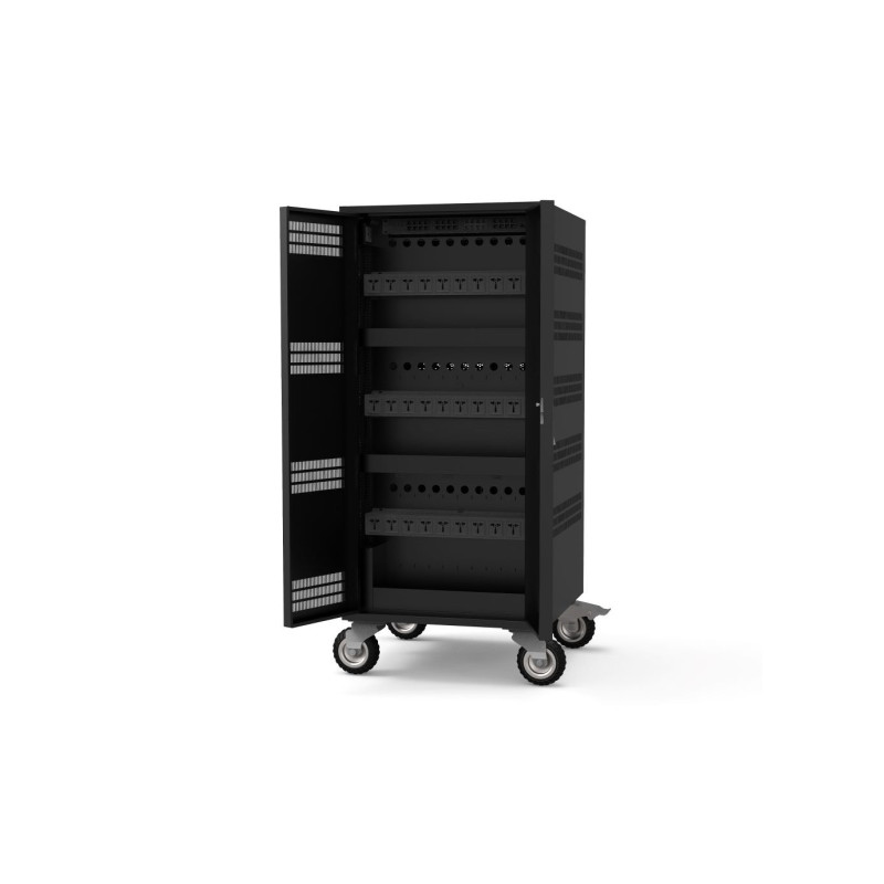 NONAME - PORT CONNECT CHARGING CABINET 30 Notebooks + RACK 1xU 19'', černý