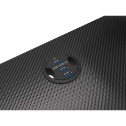 Genesis Holm 300 RGB - herný stôl s RGB podsvietením, 3xUSB 3.0, bezdrôtová nabíjačka mobilov