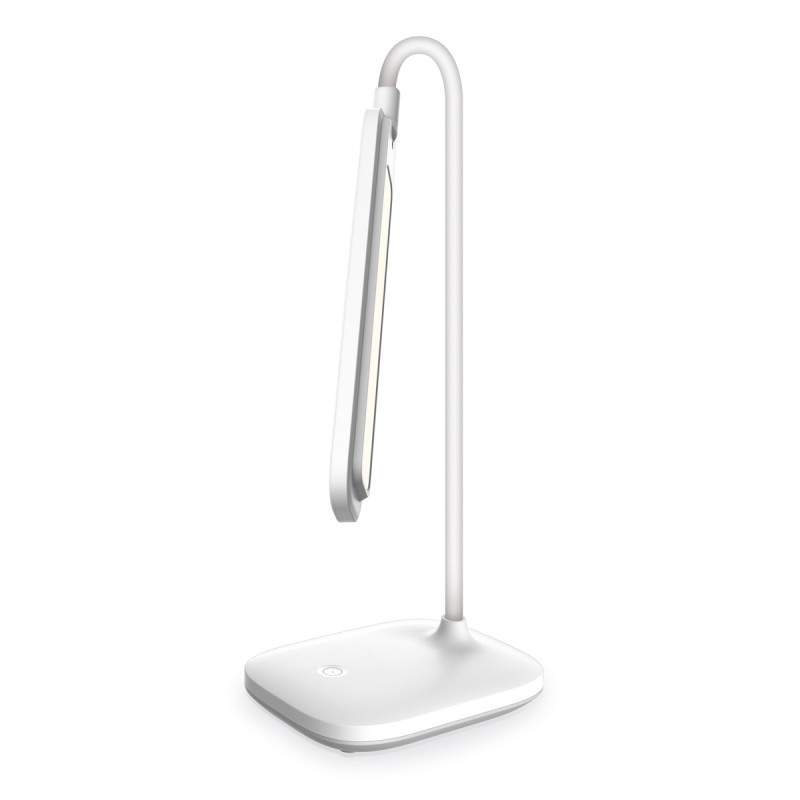 FELLOWES - Platinet PDL6728 stolná LED lampa 5W stmievateľná, integrovaná batéria 2400mAh, USB port, biela