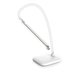 FELLOWES - Platinet PDL6728 stolná LED lampa 5W stmievateľná, integrovaná batéria 2400mAh, USB port, biela