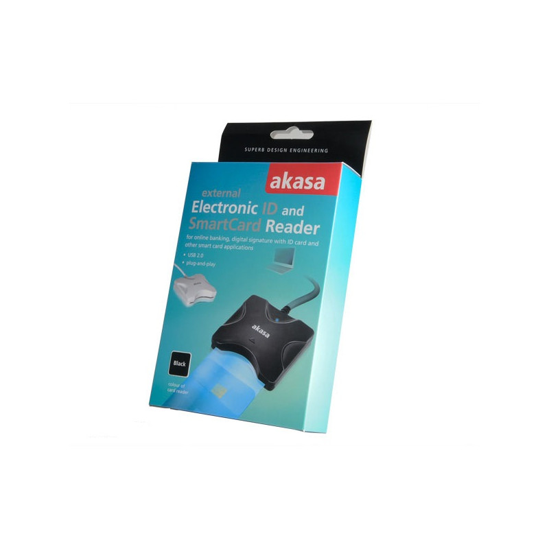 AKASA externá čítačka Smart kariet - čierna