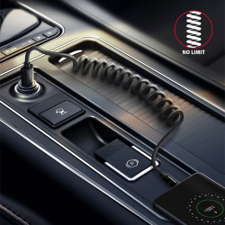 AXAGON BUCM-AM10TB, TWISTER kábel USB-C -- USB-A, 0.6m, USB 2.0, 3A, ALU, tpe, čierny