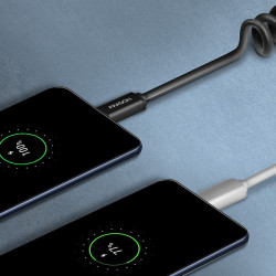 AXAGON BUCM-AM10TB, TWISTER kábel USB-C -- USB-A, 0.6m, USB 2.0, 3A, ALU, tpe, čierny