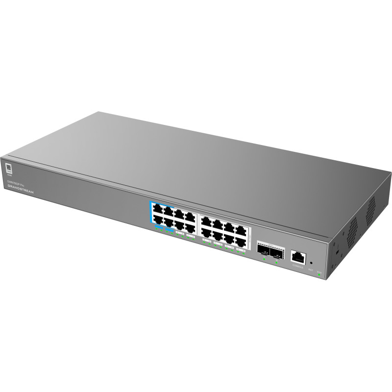 Grandstream GWN7802P Pre L2++ Managed Network switch, 16x 1Gb RJ45, PoE++, SFP+, DHCP, CLI, VLAN