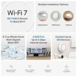 TP-link Wifi7 domáci mesh Deco BE65-PoE(3-pack)