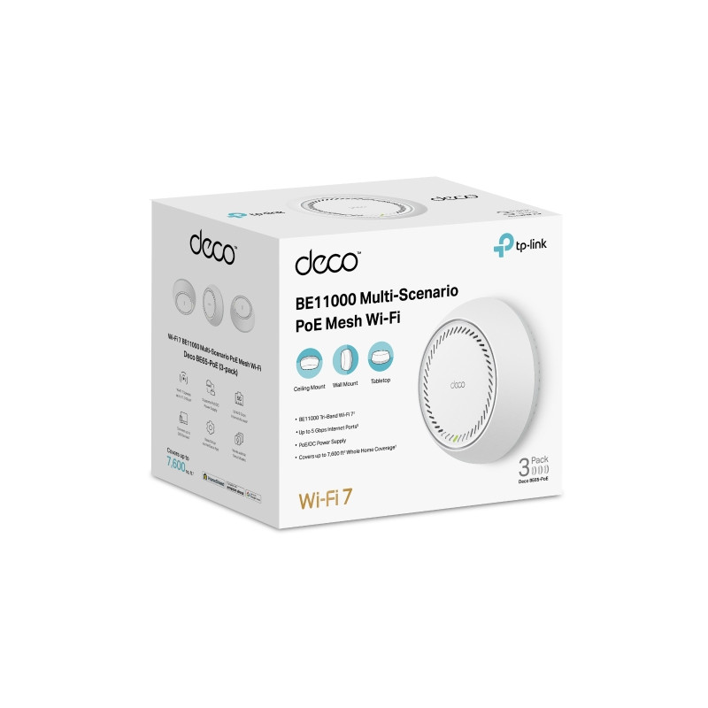 TP-link Wifi7 domáci mesh Deco BE65-PoE(3-pack)