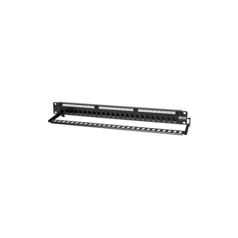 EATON - Patch panel priechodný pre montáž do racku 1U, 24x Cat6/Cat5, RJ45 Ethernet