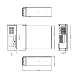 DATACOM 19'' Case IPC 4U/485mm Čierny bez PSU