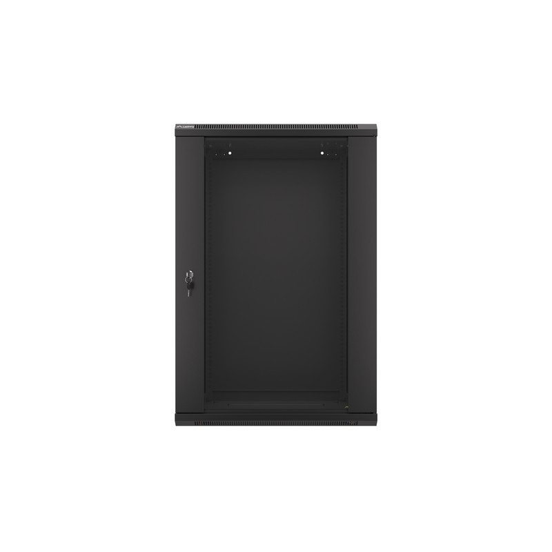 LANBERG 19'' RACKOVÁ SKRIŇA PRO MONTÁŽ NA STENU 18U/600X450 (FLAT PACK) S PROSKLENÝMI DVERMI ČIERNA V2