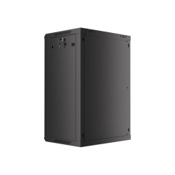 LANBERG 19'' RACKOVÁ SKRIŇA PRO MONTÁŽ NA STENU 18U/600X450 (FLAT PACK) S PROSKLENÝMI DVERMI ČIERNA V2