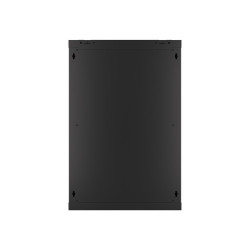 LANBERG 19'' RACKOVÁ SKRIŇA PRO MONTÁŽ NA STENU 18U/600X450 (FLAT PACK) S PROSKLENÝMI DVERMI ČIERNA V2