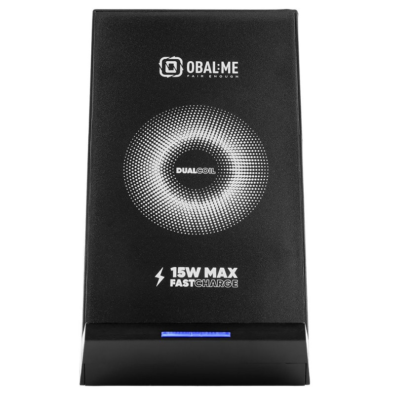 OBAL:ME StandCharger Bezdrôtový Nabíjací Stojanček na Stôl 15W Black