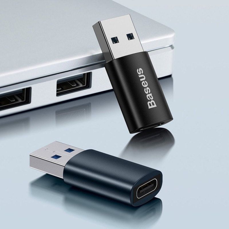 NONAME - Baseus ZJJQ000103 Ingenuity Mini OTG Adaptér z USB-C na USB-A Blue