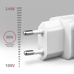 AXAGON ACU-DPQ65W, GaN nabíjačka do siete 65W, 3x port (USB-A + dual USB-C), PD3.0/QC4+/PPS/Apple