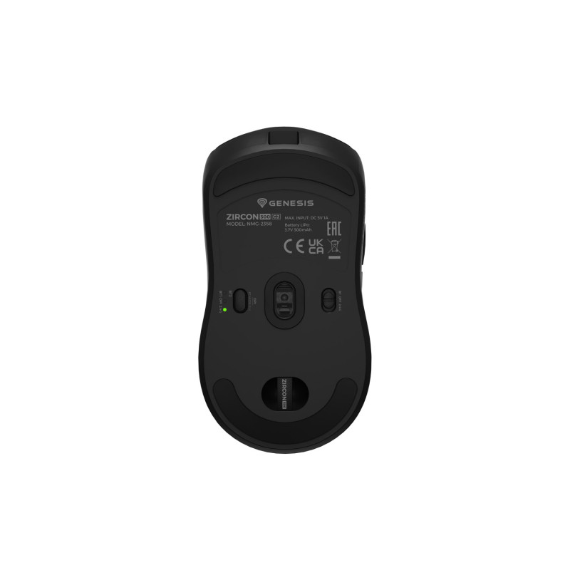 Herná myš Genesis ZIRCON 500 G2/Herná/Optická/10 000 DPI/USB+BT/Čierna