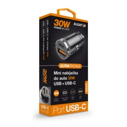 Aligator mini nabíjačka do auta Power Delivery 30W, USB-C + USB-A