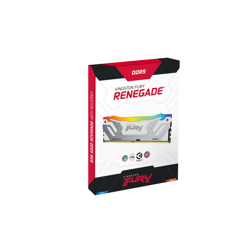 Kingston FURY Renegade/CUDIMM DDR5/24GB/8400MHz/CL40/1x24GB/RGB/White